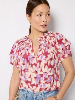 Rails Kamilla blouse in mixed berry pink
